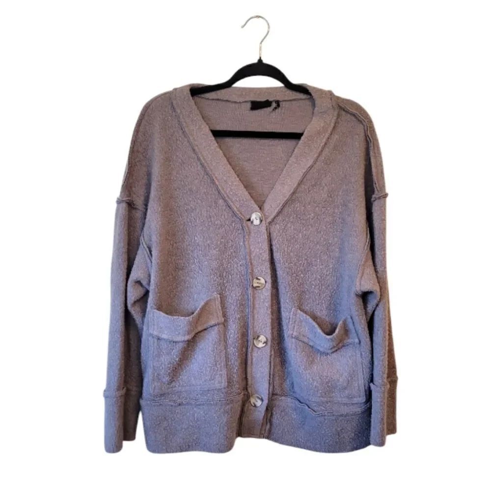 Out From Under Urban Outfitters Mauve Purple Brushed Knit Cardigan